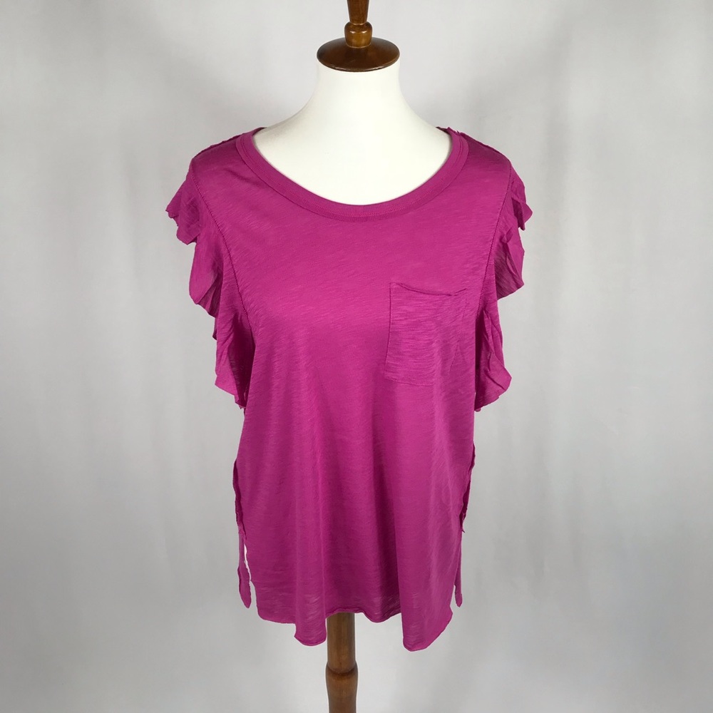 Free People Raspberry So Easy Tee (S) NWT - Picture 1 of 8